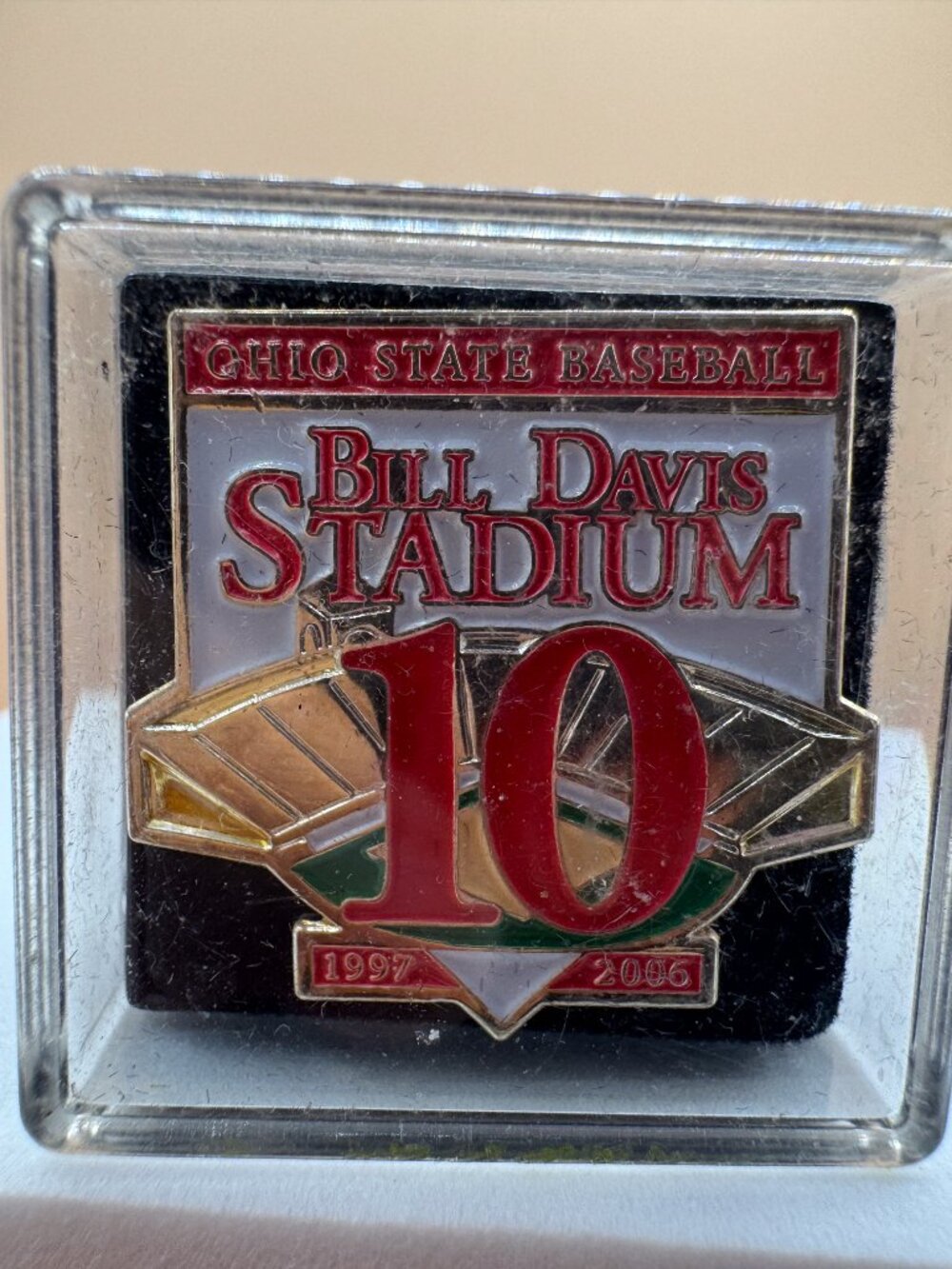 Ohio State Baseball Bill Davis Stadium 10th Anniversary Pin 1997-2006 OSU